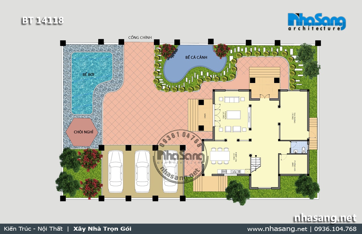 mẫu thiết kế biệt thự tân cổ điển 3 tầng đẹp